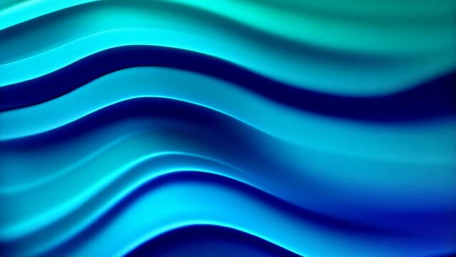 Abstract Blue Waves Lines Motion Graphics Animation Background