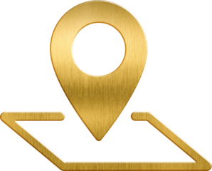 Golden icon map pin tags navigation red marker location position global positioning system destination point mark place pointer geography badge  road label direction travel cartography
