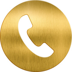 Golden icon call icon call telephone contact call 3d message mail call logo phone ringing...