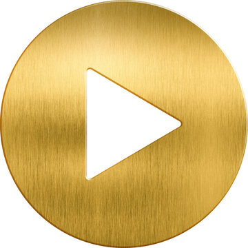 Golden icon player video play buttons web music multimedia media cyberspace shape record start interface graphic audio circle illustration digital element motion picture clip pictogram cinema red shin