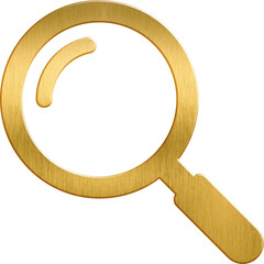 Golden icon search glasses magnify magnifying glass vector magnifying glass zoom look lens...