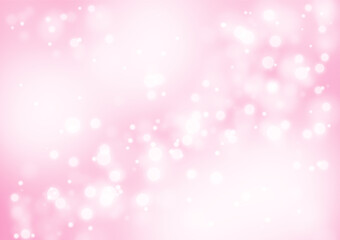 Fototapeta na wymiar Circles, dots, and soft bokeh on a white and pink gradient background. Gives a new feeling, cute, cartoonish, can be used in media design. Website banners and advertising