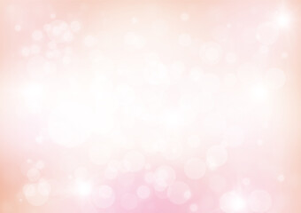 Circles, points, and soft bokeh On a pink and gold gradient background, used in media design, covers, and backdrops.