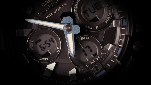 isolated luxurious watch, time passing concept time lapse