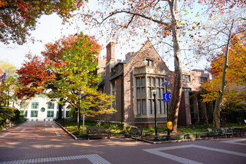 University of Pennsylvania Fall colorful foliage autumn landscape	