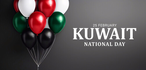 Kuwait national day banner design 