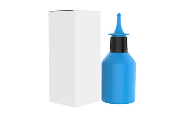 Matte Nozzle Bottle Mockup Isolated On White Background. 3d illustration