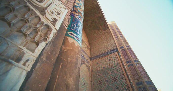 Inside of Samarkand Uzbekistan Bibi Khanum Mosque that built by Tamerlane in the early 15th century 13 of 23