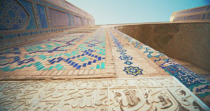 Inside of Samarkand Uzbekistan Bibi Khanum Mosque that built by Tamerlane in the early 15th century 15 of 23