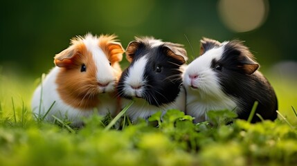 Cute guinea pig pups