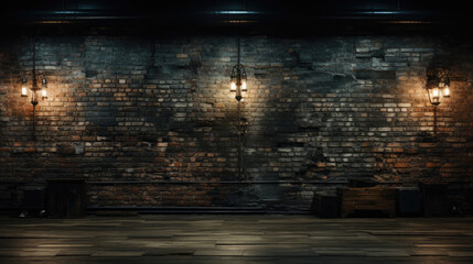 Part Of Black Painted Brick Wall, Background Image, Hd
