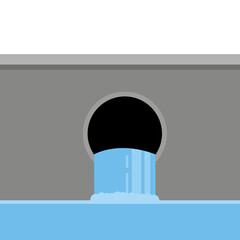 Fototapeta premium Drainage cartoon. free space for text. wallpaper. background.