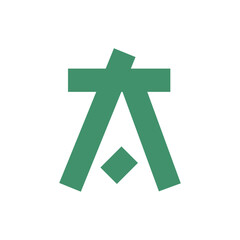 Fototapeta premium Monogram design vector logo. Monogram initial letter mark A logo design. Monogram design vector logo. Monogram initial letter mark A logo design simple A monogram