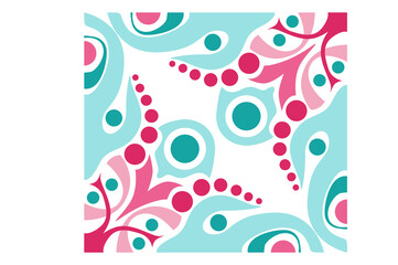 Colorful Ornament Border With Dot Pattern Design With Transparent Background