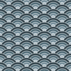 Grey shade Japanese wave pattern background. Japanese seamless pattern vector. Waves background illustration. for clothing, wrapping paper, backdrop, background, gift card.