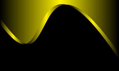 black background with a combination of metallic yellow and curved lines