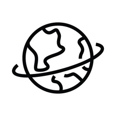 Planet earth equator vector icon - obrazy, fototapety, plakaty
