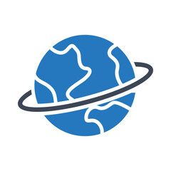 Fototapeta premium Planet earth equator vector icon