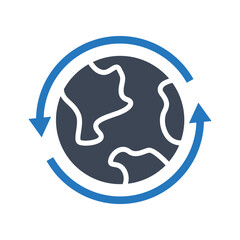 Around the world vector icon