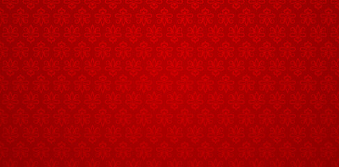 red backgrounds with a seamlessly patterned ornamental minimalist design for Fashionable textile, books covers, Digital interfaces, prints design templates materials, wedding invitations, silk screens - obrazy, fototapety, plakaty
