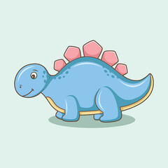 Cute Dinosaur Character Design Illustration
