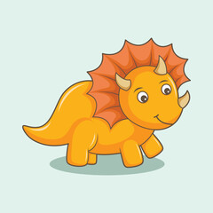 Cute Dinosaur Character Design Illustration