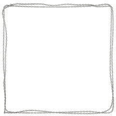 Square-shaped frame made from a double line of metal chains in a 3D illustration, available in PNG format with a clear background.