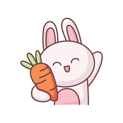 Cute Rabbit Character Design Illustration