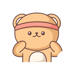 Cute Bear Character Design Illustration