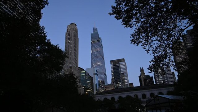 New york city at bryan park, downtown