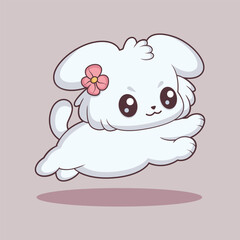 Cute Dog Character Design Illustration
