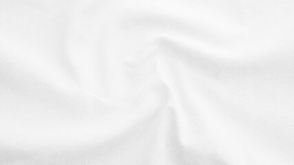 Fabric backdrop White linen canvas crumpled natural cotton fabric Natural handmade linen top view background Organic Eco textiles White Fabric linen texture - obrazy, fototapety, plakaty