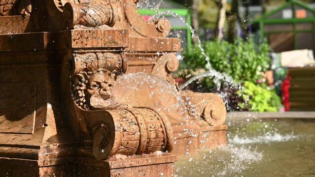 Fountain in bryan park at new york downtown