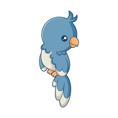 Cute Bird Character Design Illustration