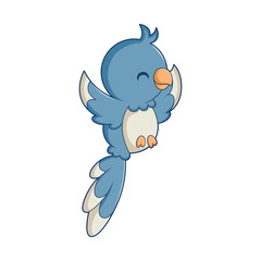 Cute Bird Character Design Illustration