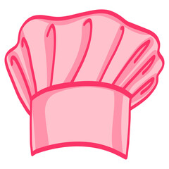 Chef Hat Pink Cap Illustration Vector Icon