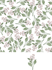 seamless pattern of red wildlower for fabric