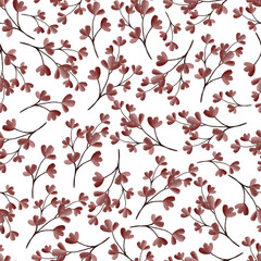 seamless pattern of red small flower for fabric