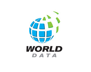 abstract world globe tech data logo icon symbol design template illustration inspiration