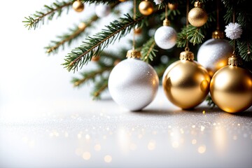 Christmas ornaments, close-up. Holidays concept. Merry Christmas
