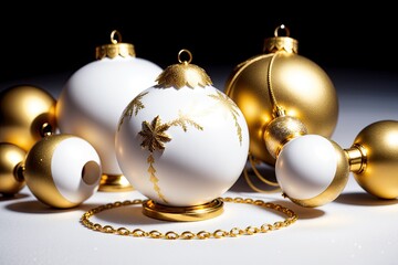 Christmas ornaments, close-up. Holidays concept. Merry Christmas
