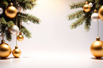 Christmas ornaments, close-up. Holidays concept. Merry Christmas
