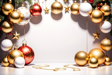 Christmas ornaments, close-up. Holidays concept. Merry Christmas
