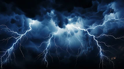 Muurstickers lightning in the sky © Ghulam
