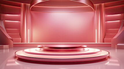 3D rendering of a shiny pink product