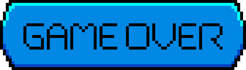 Pixel art game over button