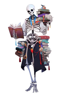skeleton as a librarian image wallpaper.
