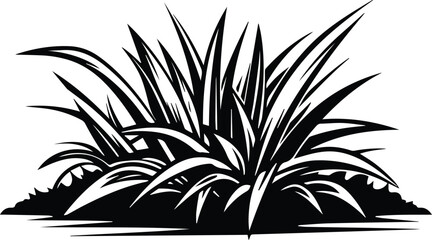 Grass Turf Laying Landscaping Logo Monochrome Design Style - obrazy, fototapety, plakaty