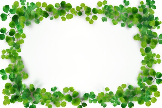 This watercolor backdrop, peppered with delicate clover leaves, embodies the spirit of St. Patrick's.