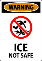 Warning Sign Ice Not Safe